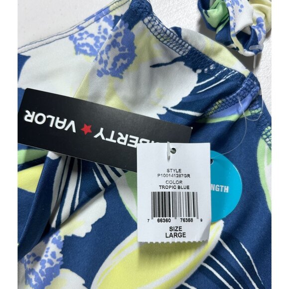 Liberty & Valor‎ Floral Leggings Girls Large Tropical Blue Polyester/Spandex NEW - Picture 7 of 9